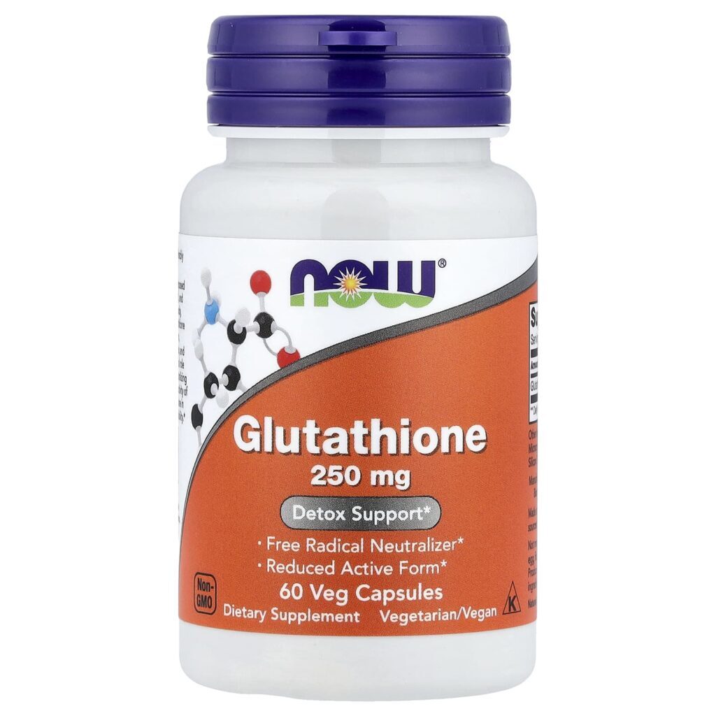 NOW Foods Glutationa 250 mg 60 Cápsulas Vegetais