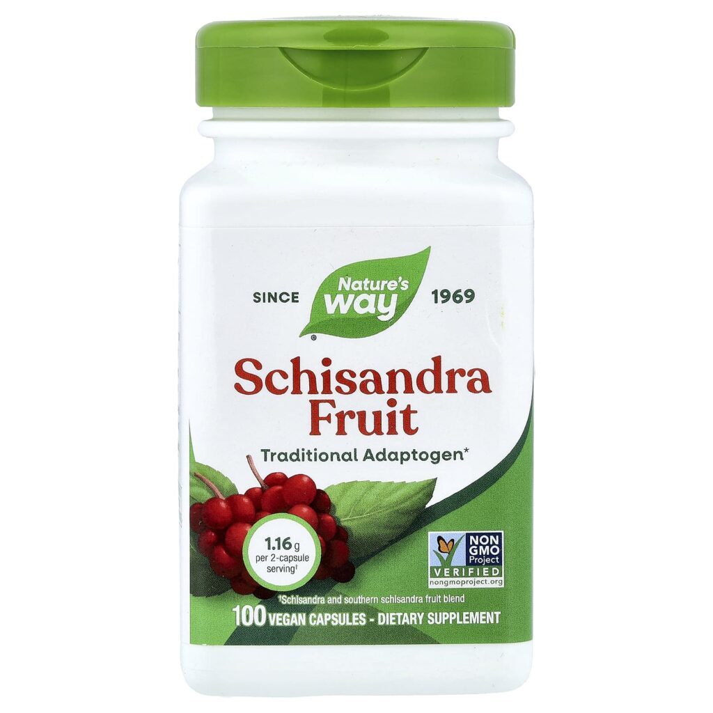 Natures Way Fruta de Schisandra 100 Cápsulas Veganas (058 g por Cápsula)