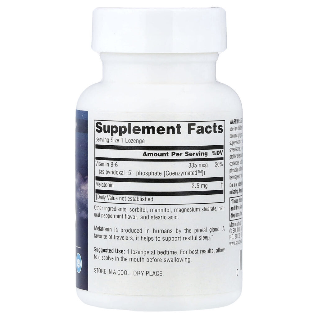 Source Naturals Sleep Science® Melatonina Hortelã-pimenta 60 Pastilhas - Imagem 2
