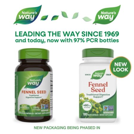 Natures Way Semente de Erva-doce 480 mg 100 Cápsulas Veganas - Imagem 3
