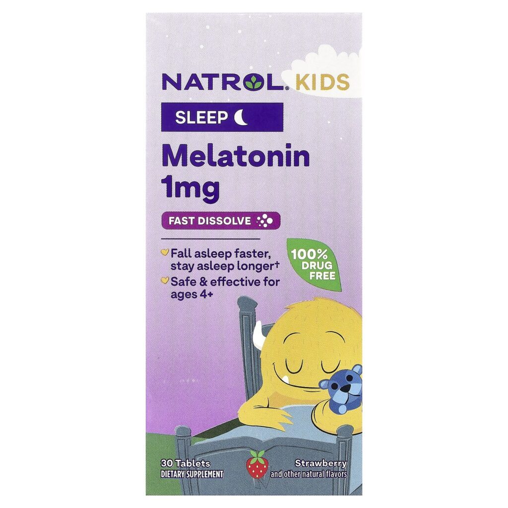 Natrol Crianças Melatonina A partir de 4 Anos Morango 30 Comprimidos