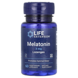 Life Extension Melatonina 3 mg 60 Pastilhas Vegetarianas