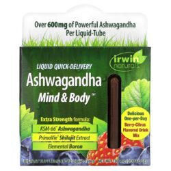 Irwin Naturals Ashwagandha Mind & Body Berry-Citrus 10 Líquidos-Tubos 100 ml (338 fl oz)