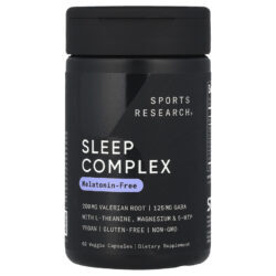 Sports Research Sleep Complex Sem Melatonina 60 Cápsulas Vegetais