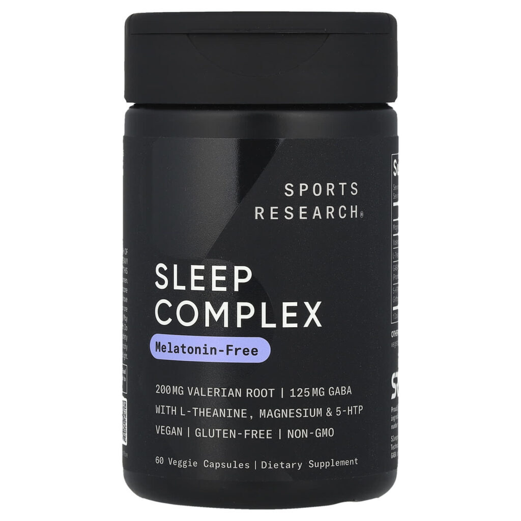 Sports Research Sleep Complex Sem Melatonina 60 Cápsulas Vegetais