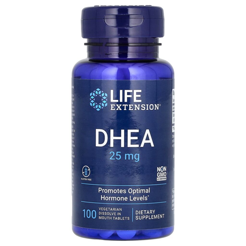 Life Extension DHEA 25 mg 100 Comprimidos que Dissolvem na Boca