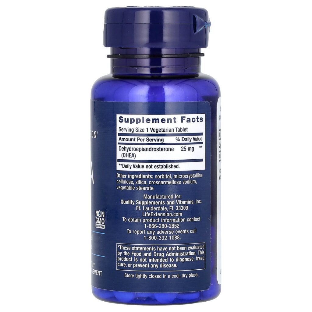 Life Extension DHEA 25 mg 100 Comprimidos que Dissolvem na Boca - Imagem 2