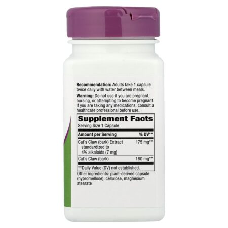 Natures Way Unha de Gato 175 mg 60 Cápsulas Veganas - Imagem 2