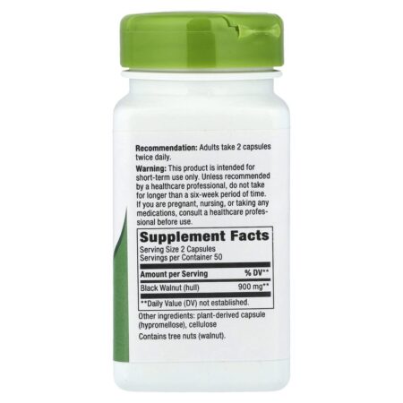 Natures Way Cascas de Nogueira-preta 100 Cápsulas Veganas (450 mg por Cápsula) - Imagem 2