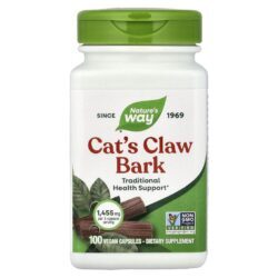 Natures Way Casca de Unha-de-gato 100 Cápsulas Veganas (048 mg por Cápsula)