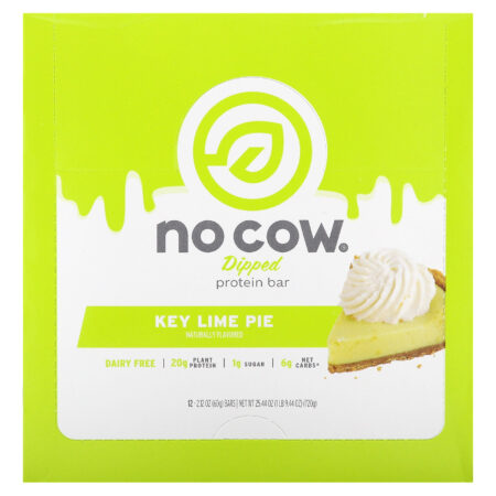 No Cow Barra de Proteína com Cobertura Torta de Limão 12 Barras 60 g (212 oz) Cada — foto 1