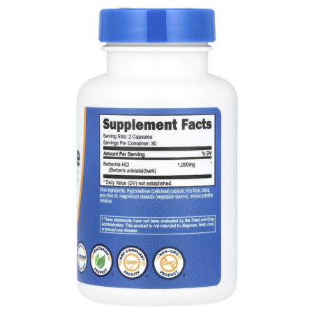 Nutricost Berberina 60 Cápsulas (600 mg por Cápsula) — foto 2