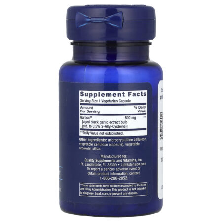 Life Extension Aged Black Garlic 30 Cápsulas Vegetarianas (500 mg por Cápsula) — foto 2