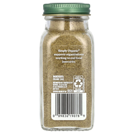 Simply Organic Sálvia 34 g (12 oz) — foto 2 Simply Organic Sálvia 34 g (12 oz) — foto 2