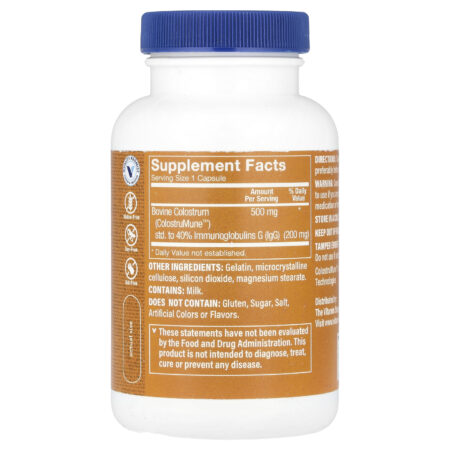 The Vitamin Shoppe Colostro 120 Cápsulas (500 mg por Cápsula) — foto 2