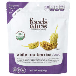 Foods Alive Amora Branca Orgânica Seca 227 g (8 oz)