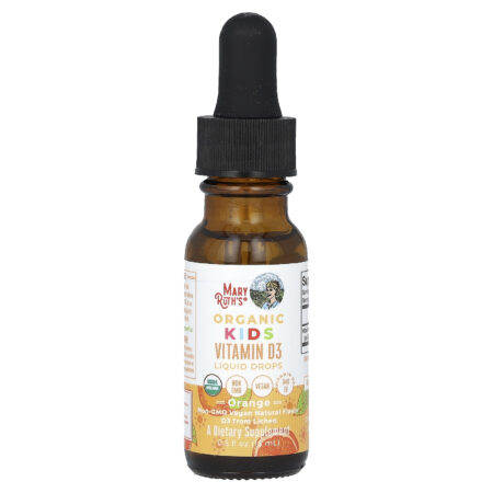 MaryRuths Vitamina D3 Orgânica em Gotas para Crianças 4 a 13 Anos Laranja 640 UI 15 ml (05 fl oz) — foto 3