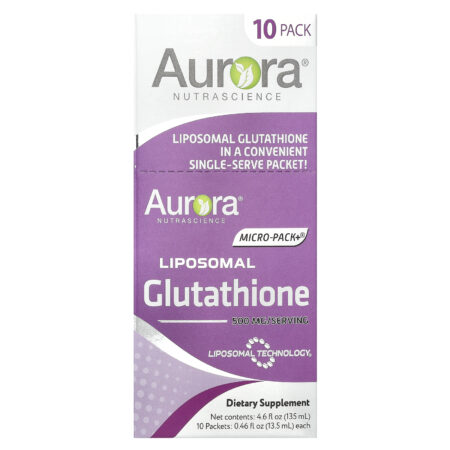 Aurora Nutrascience Micro-Pack+® Glutationa Lipossomal 10 Embalagens 135 ml (046 fl oz) Cada — foto 1