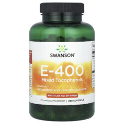 Swanson Vitamins Tocoferóis Mistos de Vitamina E 400 UI 250 Cápsulas Softgel