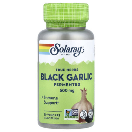 Solaray Ervas Verdadeiras Alho Preto Fermentado 500 mg 50 VegCaps — foto 1