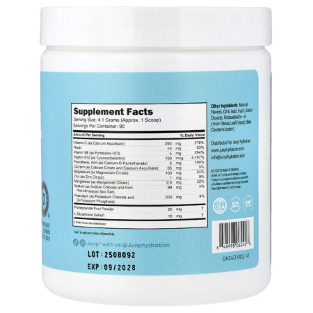JUNP Hydration Mistura de Eletrólitos em Pó Pina Colada 369 g (13 oz) — foto 2 JUNP Hydration Mistura de Eletrólitos em Pó Pina Colada 369 g (13 oz) — foto 2