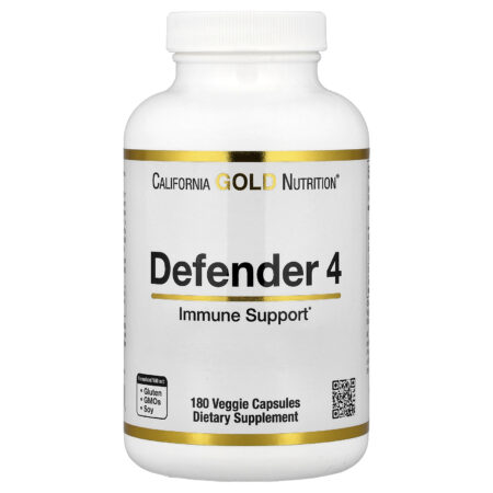 California Gold Nutrition Defender 4 com Vitamina C Vitamina D Zinco e Selênio 180 Cápsulas Vegetais — foto 1