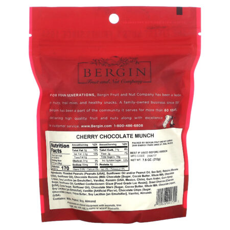 Bergin Fruit and Nut Company Mistura Munch de Chocolate Cereja 212 g (75 oz) — foto 2
