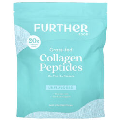 Further Food Peptídeos de Colágeno de Gado Criado no Pasto Sem Sabor 12 Embalagens 20 g (071 oz) Cada