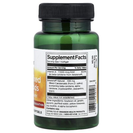 Swanson Vitamins Betatene® Carotenoides Mistos Naturais 60 Cápsulas Softgel — foto 2