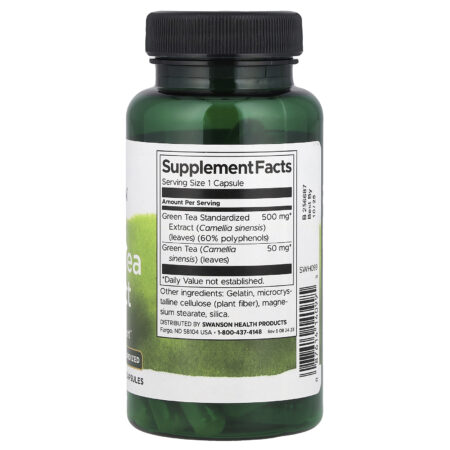 Swanson Vitamins Extrato de Chá Verde 500 mg 60 Cápsulas — foto 2