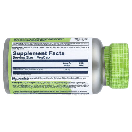 Solaray Ervas Verdadeiras Alho Preto Fermentado 500 mg 50 VegCaps — foto 2