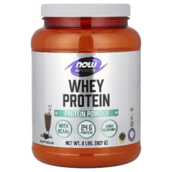 NOW Foods Sports Whey Protein em Pó Chocolate Cremoso 907 g (2 lb)