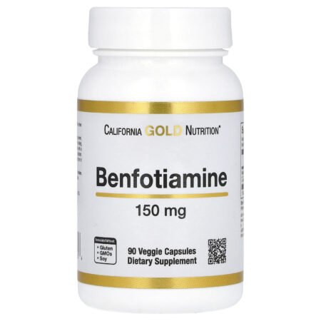 California Gold Nutrition Benfotiamina com L-Leucina 150 mg 90 Cápsulas Vegetais — foto 1
