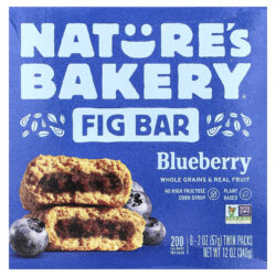 Natures Bakery Barra de Figo Mirtilo 6 Embalagens Individuais 57 g (2 oz) Cada