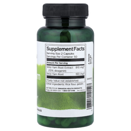 Swanson Vitamins Raiz de Inhame Selvagem 100 Cápsulas — foto 2