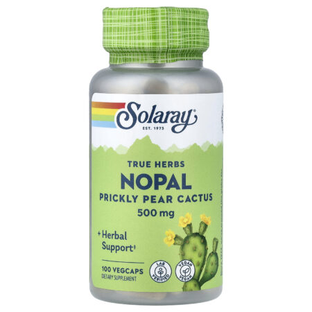 Solaray Ervas verdadeiras Nopal Opuntia Cacto 500 mg 100 VegCaps — foto 1