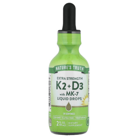 Natures Truth K2 + D3 com MK-7 Liquid Drops 59 ml (2 fl oz) — foto 3