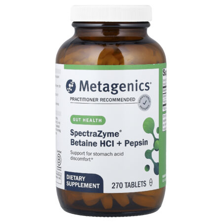 Metagenics Cloridrato de Betaína + Pepsina SpectraZyme® 270 Comprimidos — foto 1