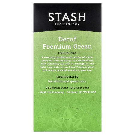Stash Tea Chá Verde Verde Premium Descafeinado 18 Saquinhos de Chá 33 g (11 oz) — foto 2