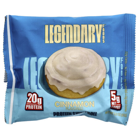 Legendary Foods Rolinho Doce de Proteína Canela Pacote com 8 63 g (22 oz) Cada — foto 3