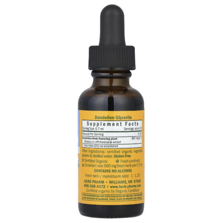 Herb Pharm Dente-de-Leão Sem Álcool 30 ml (1 fl oz) — foto 2 Herb Pharm Dente-de-Leão Sem Álcool 30 ml (1 fl oz) — foto 2