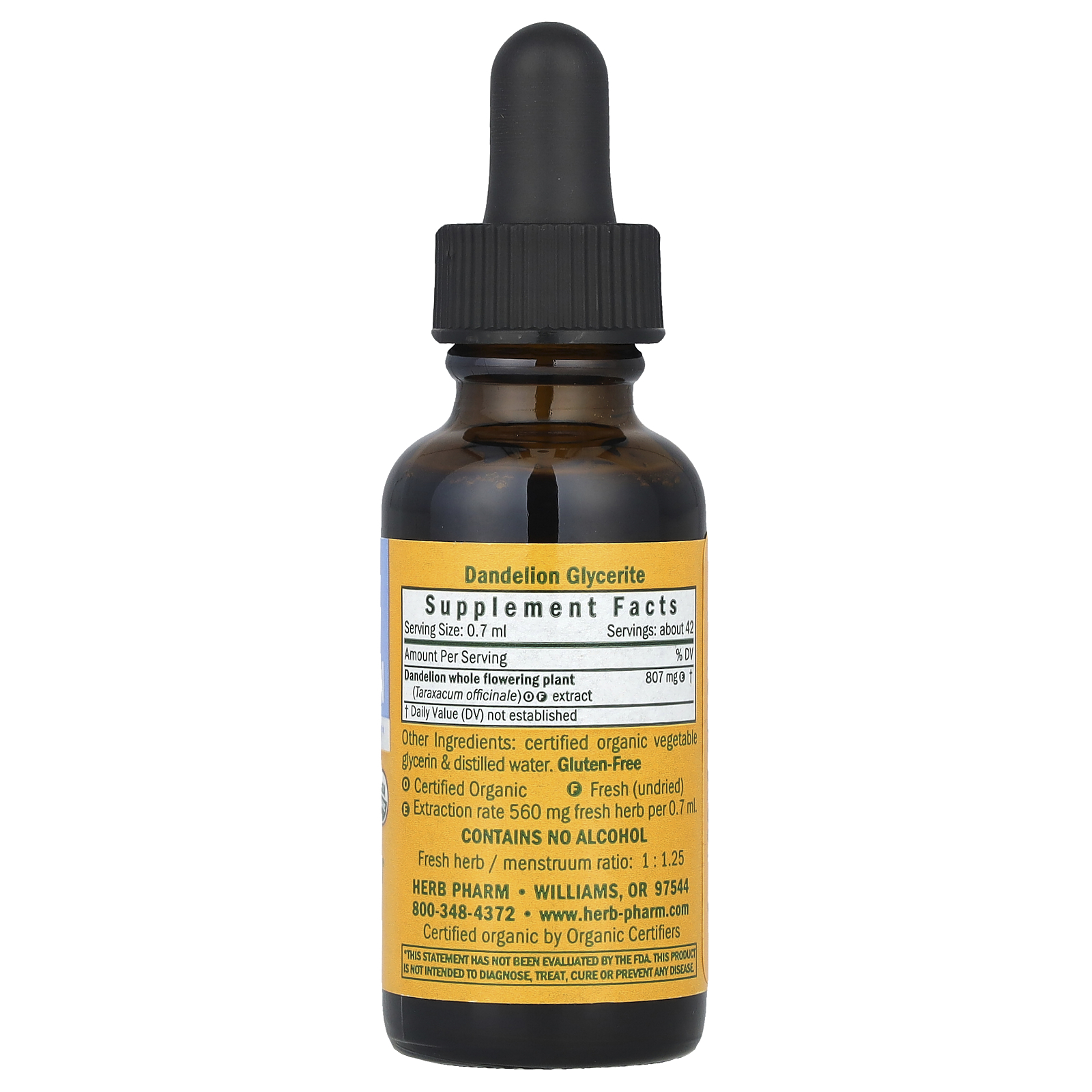 Herb Pharm Dente-de-Leão Sem Álcool 30 ml (1 fl oz) — foto 2 Herb Pharm Dente-de-Leão Sem Álcool 30 ml (1 fl oz) - Imagem 2
