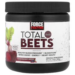 Force Factor Total Beets Bebida Original em Pó Romã 210 g (74 oz)