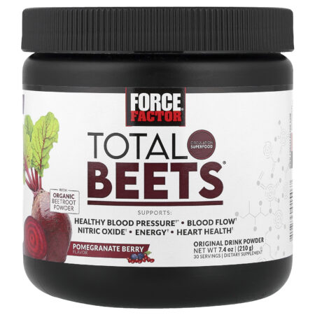 Force Factor Total Beets Bebida Original em Pó Romã 210 g (74 oz) — foto 1