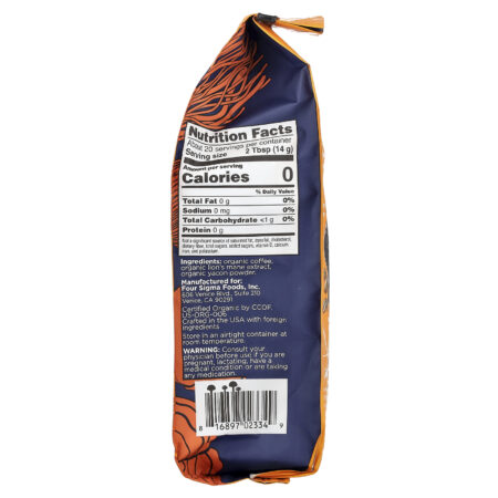 Four Sigmatic Focus Café Orgânico Frio com Juba-de-Leão Cogumelo e Yacon Moagem Grossa Torra Escura 283 g (10 oz) — foto 2 Four Sigmatic Focus Café Orgânico Frio com Juba-de-Leão Cogumelo e Yacon Moagem Grossa Torra Escura 283 g (10 oz) — foto 2