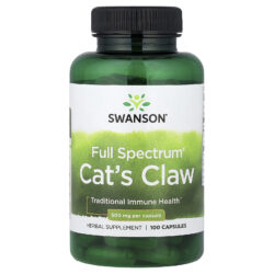 Swanson Vitamins Unha-de-gato Full Spectrum® 500 mg 100 Cápsulas