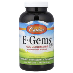 Carlson E-Gems® Elite Vitamina E com Tocoferóis e Tocotrienóis 240 Cápsulas Softgel