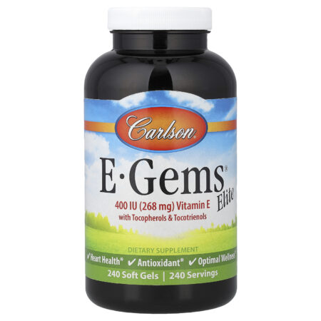 Carlson E-Gems® Elite Vitamina E com Tocoferóis e Tocotrienóis 240 Cápsulas Softgel — foto 1