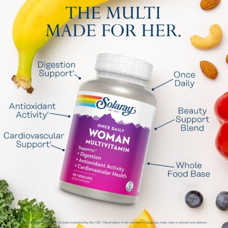 Solaray Once Daily Mulher Multivitamínico 90 VegCaps — foto 3
