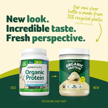 Purely Inspired Proteína Orgânica Shake Nutritivo à Base de Plantas Baunilha Francesa 680 g (150 lbs) — foto 3